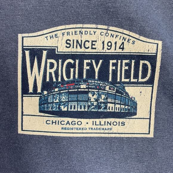 Chicago Cubs Wrigley Field Long Sleeve Tee Blue 3XL - Picture 5 of 9